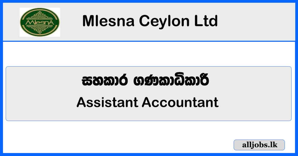 Assistant Accountant - Mlesna Ceylon Ltd Vacancies