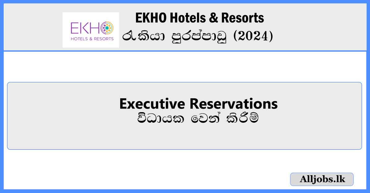 Executive-Reservations-EKHO-Hotels-&-Resorts-Job-Vacancies-2024-alljobs