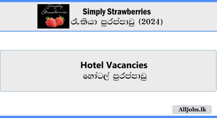 Hotel-Vacancies-Simply-Strawberries-Job-Vacancies-2024-alljobs.lk