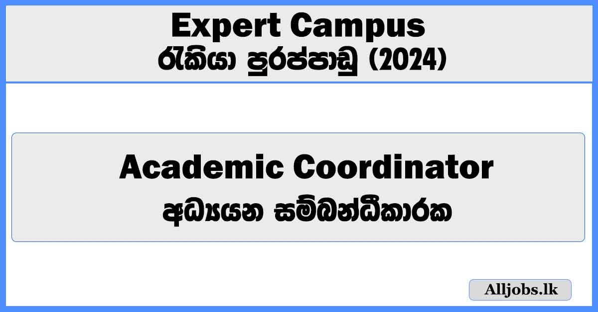 academic-coordinator-expert-campus-job-vacancies