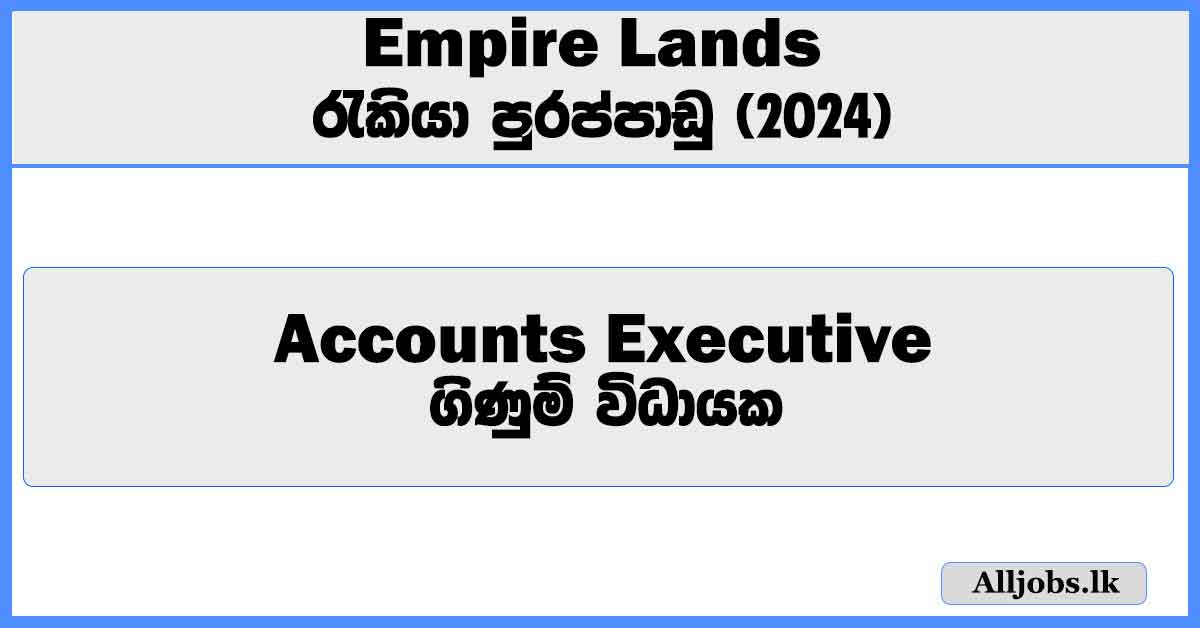 accounts-executive-empire-lands-job-vacancies-2024