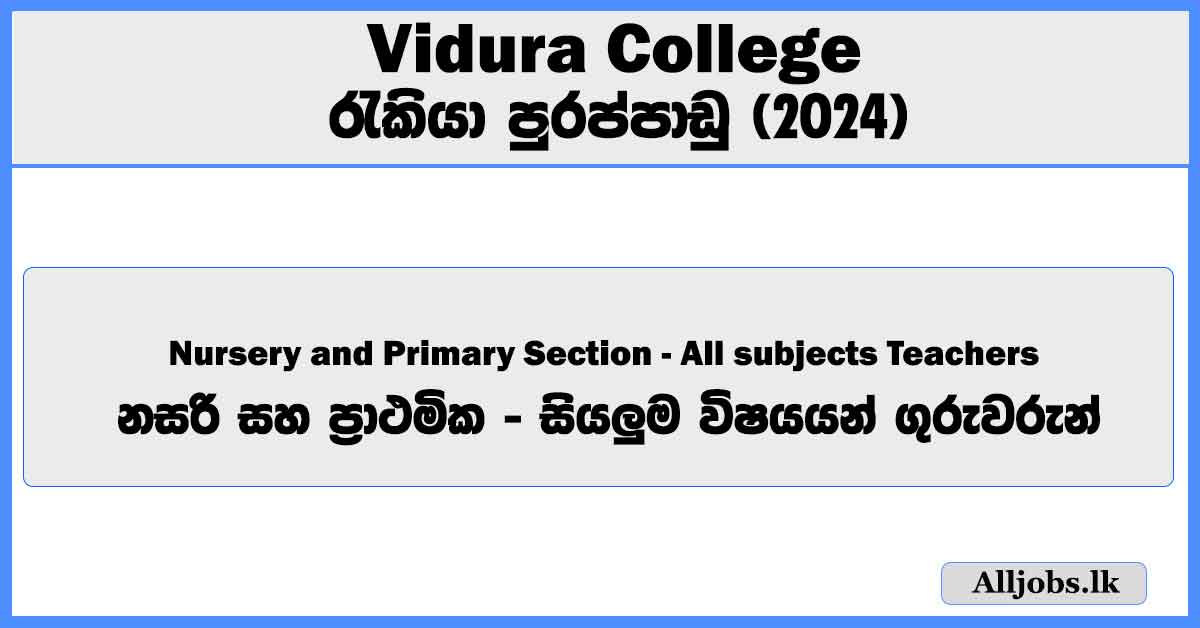 all-subjects-teachers-nursery-and-primary-section-vidura-college-job-vacancies-2024