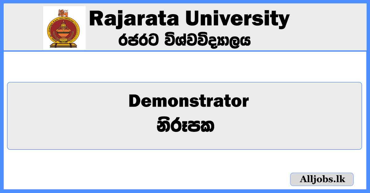 applied-sciences-demonstrator-rajarata-university-vacancies