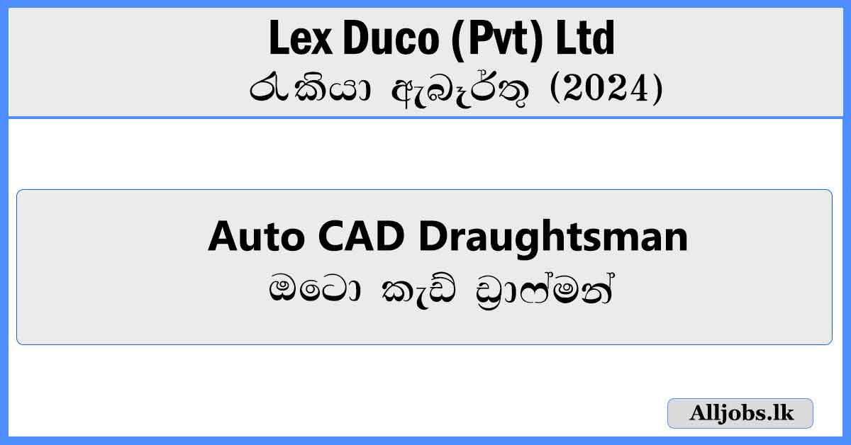 auto-cad-draughtsman-lex-duco-pvt-ltd-job-vacancies