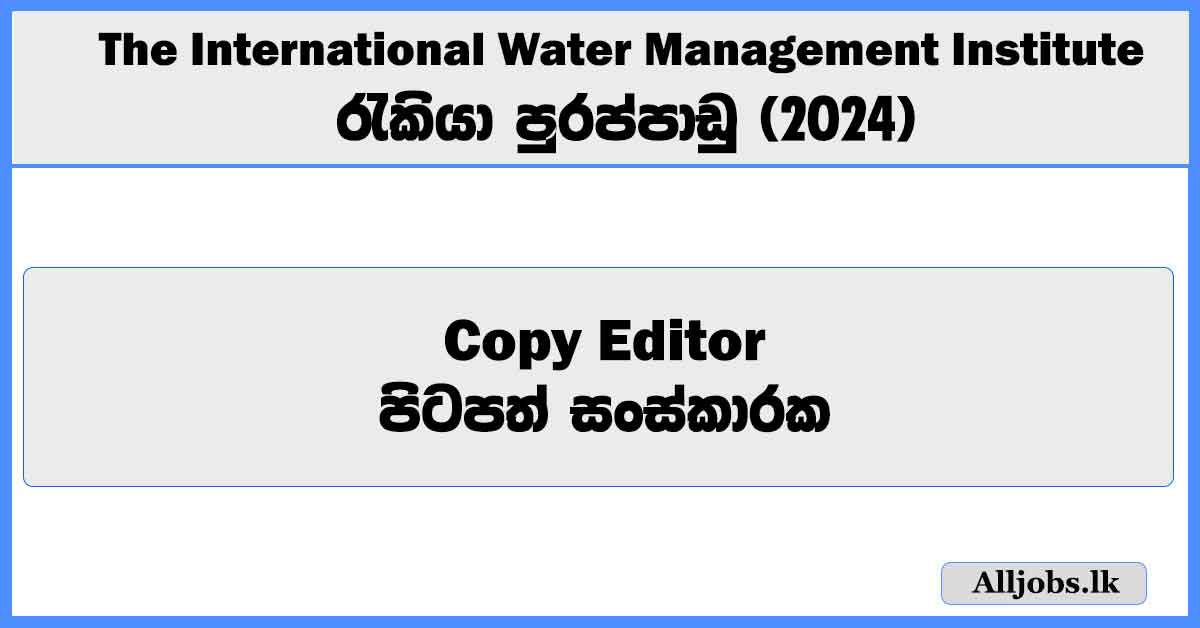 copy-editor-the-international-water-management-institute