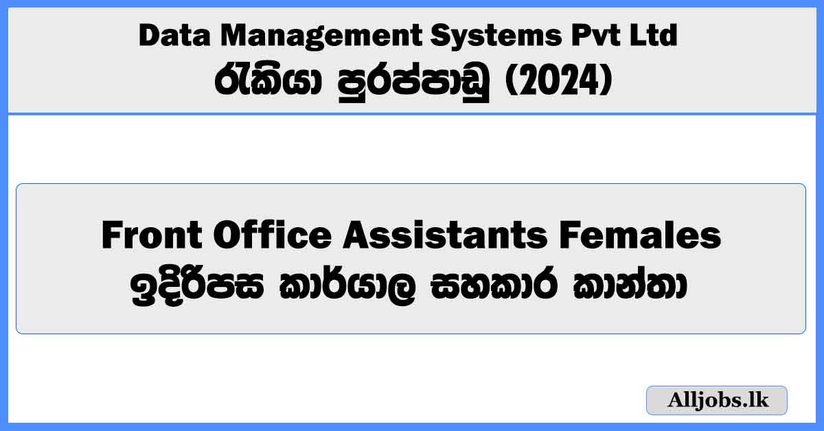 front-office-assistants-females-data-management-systems-pvt-ltd-job-vacancies-2024