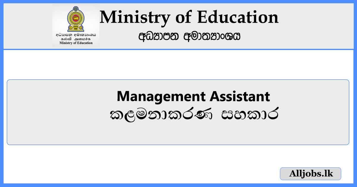 management-assistant-ministry-of-education-job-vacancies-2024
