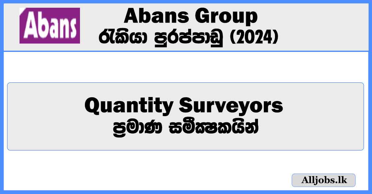 quantity-surveyors-abans-group-job-vacancies-2024