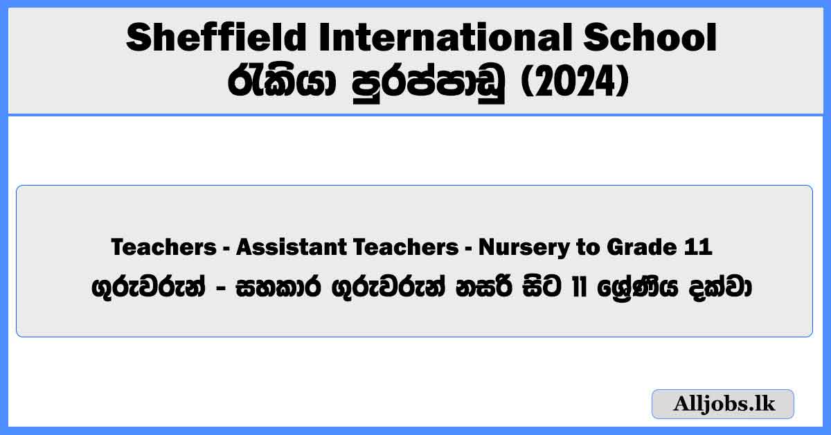 teachers-assistant-teachers-nursery-to-grade-11-sheffield-international-school-job-vacancies-2024