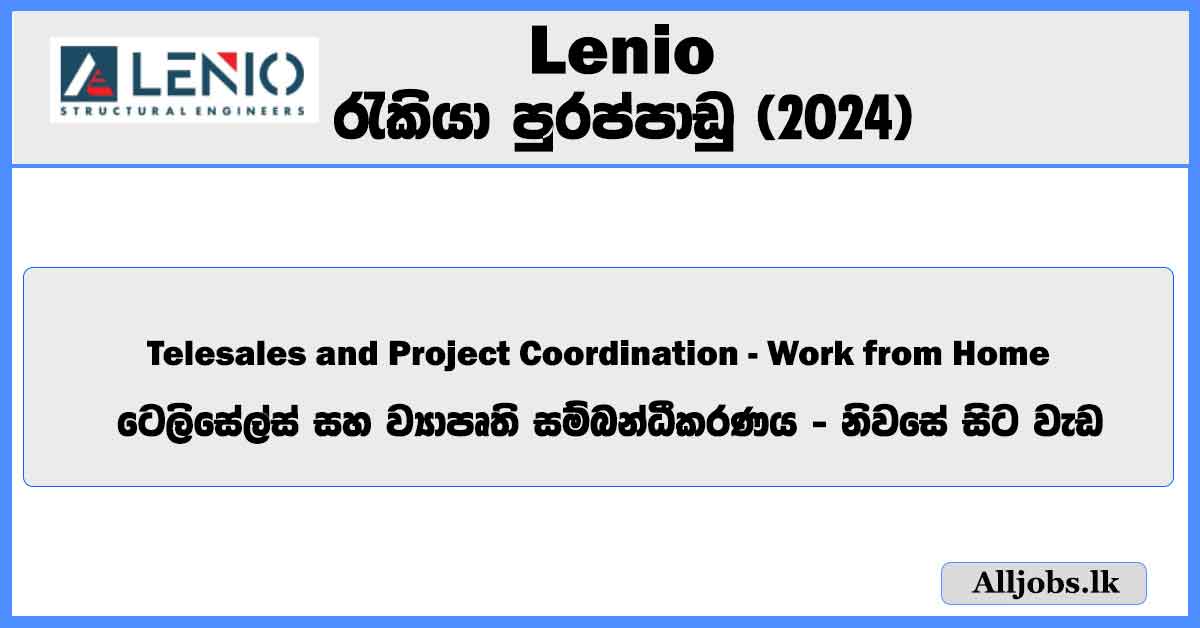 telesales-and-project-coordination-work-from-home-lenio-job-vacancies-2024