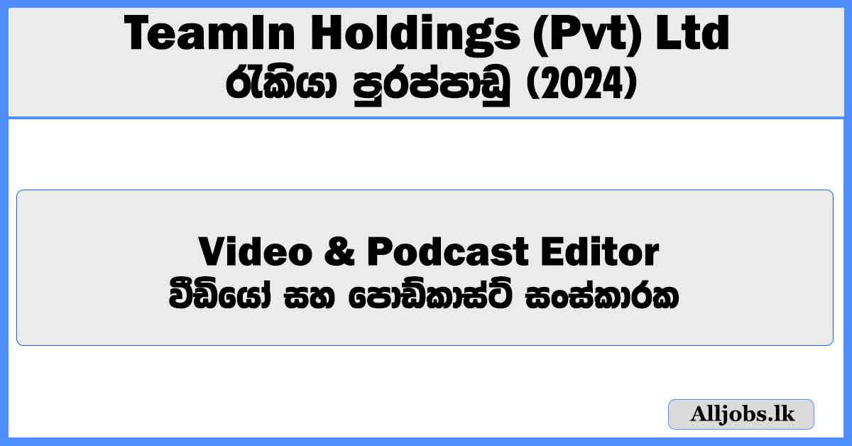 video-and-podcast-editor-marketer-teamin-holdings-pvt-ltd-job-vacancies-2024