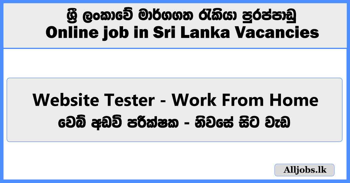 website-tester-work-from-home-online-job-in-sri-lanka-vacancies